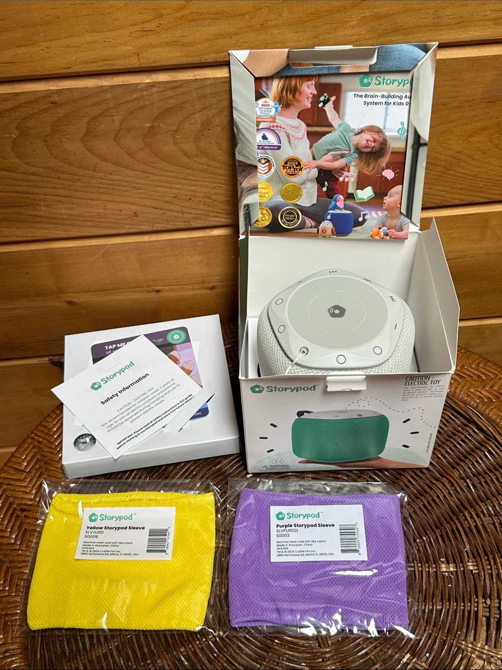 Storypod Player model: P0001 Baby Toddler storyteller yellow & purple sleeve